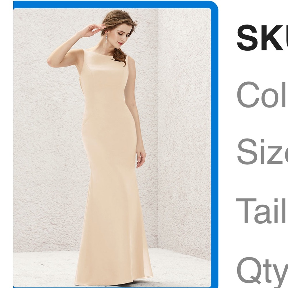 NWT STACEES Bridesmaid dress champagne size 4